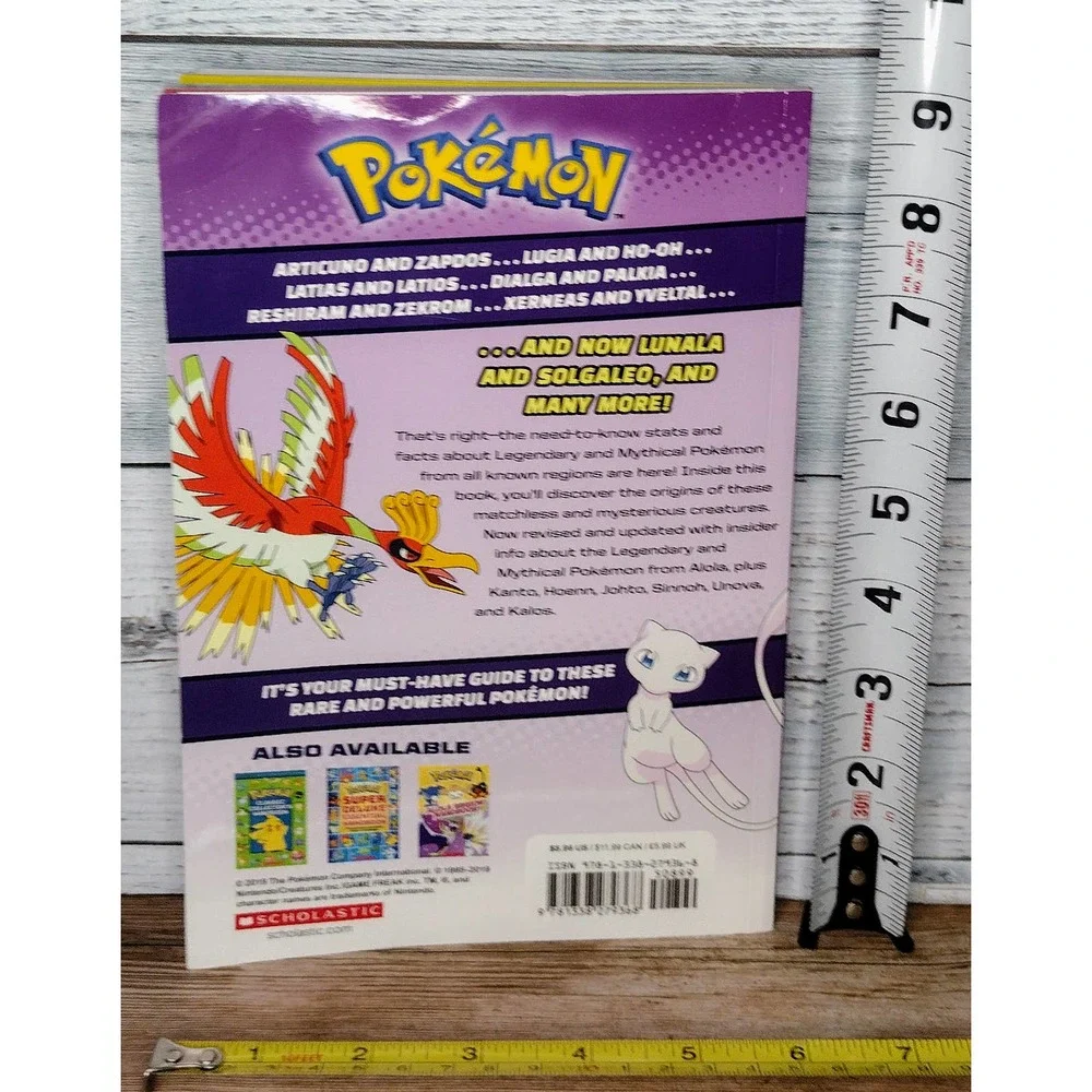 Scholastic Pokemon Legendary and Mythical GuideBook w/ Poster! (2019). Good Cond